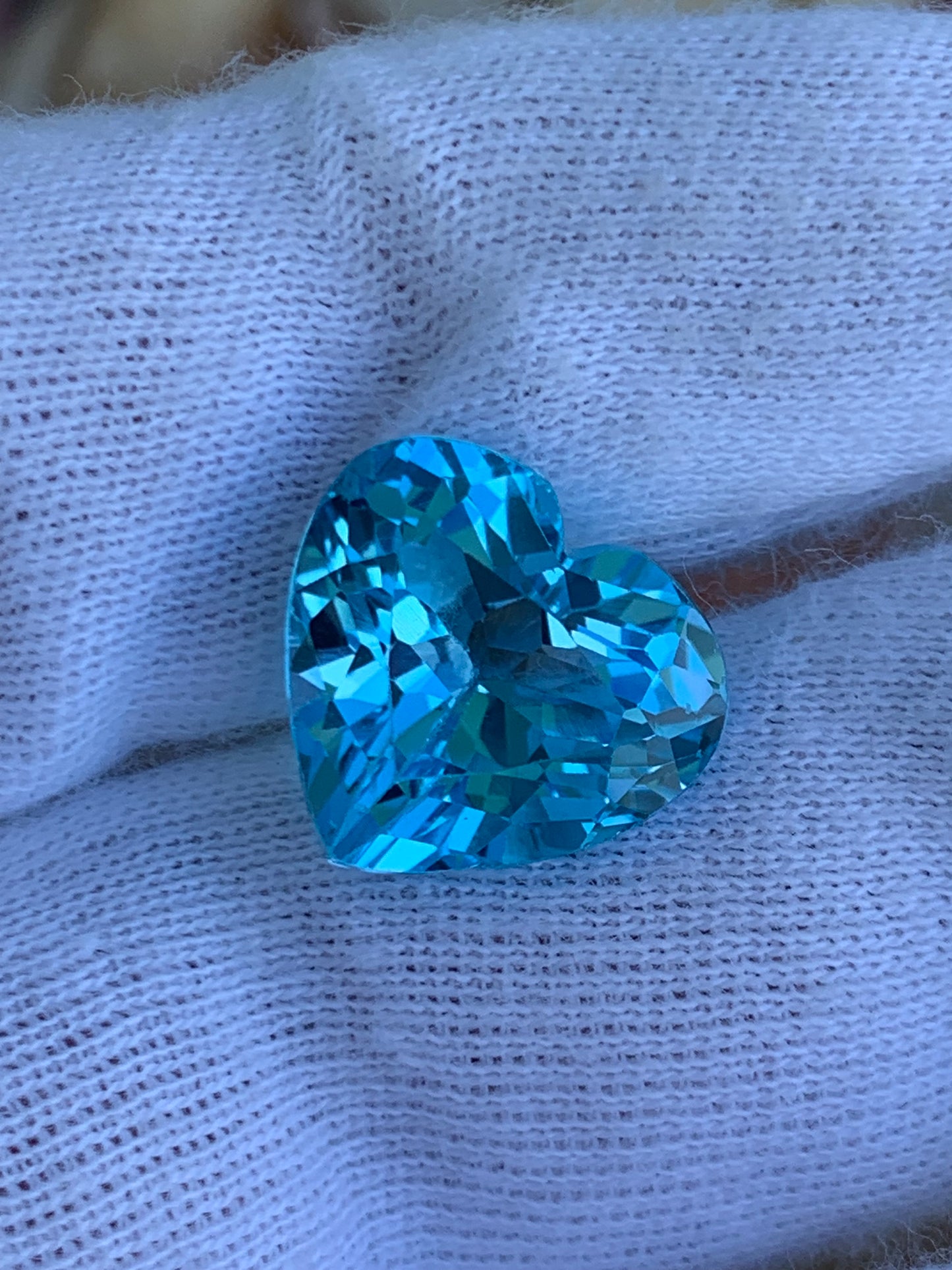 Swiss Topaz 11.30 CT Blue Stone Heart Shaped, Natural Loose Gemstone, Ston for Necklace and Ring
