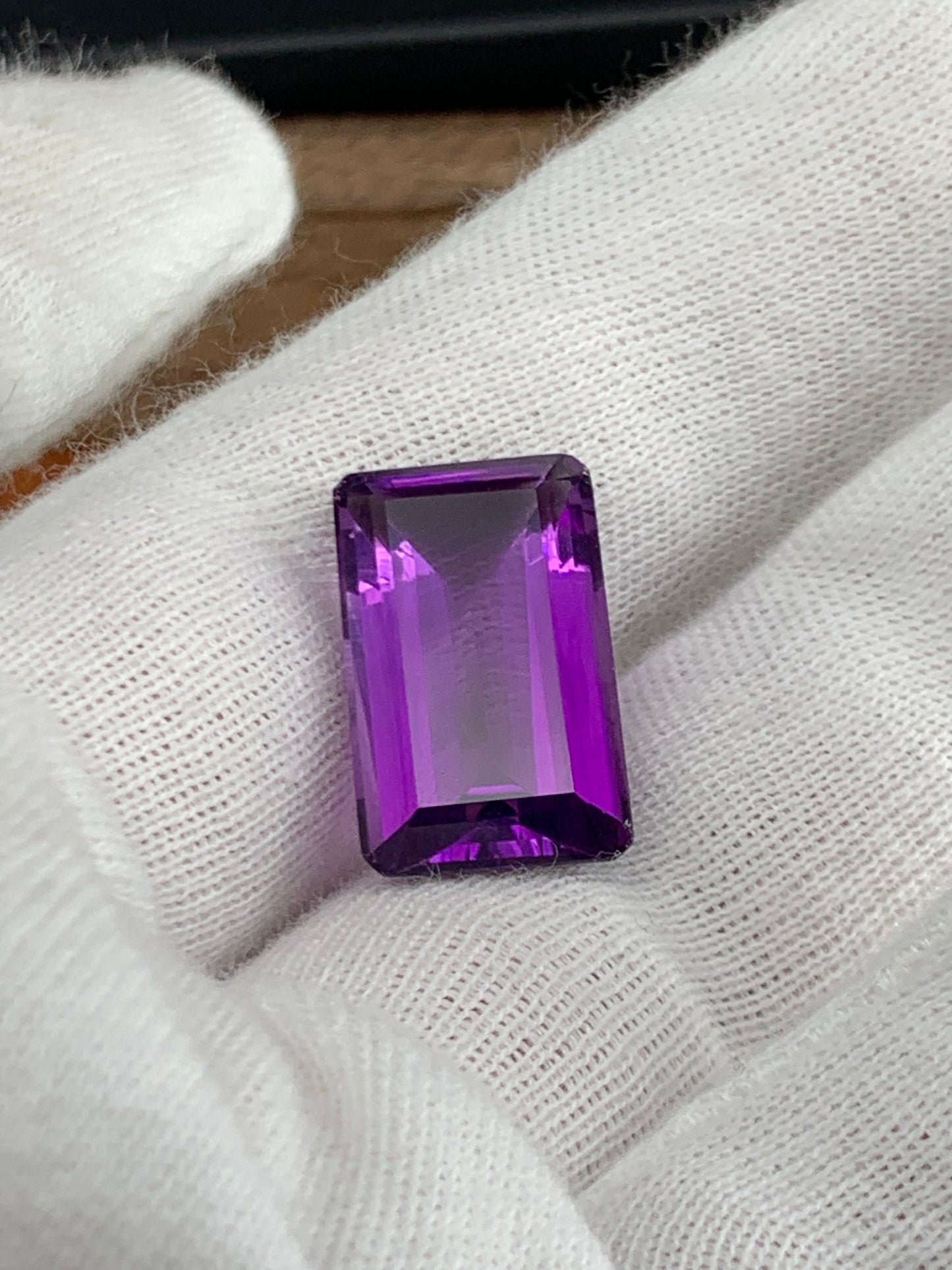 Natural Emerald Cut Amethyst Gemstone 14.32 Carat,  Purple Stone. Eye Clean Loose Stone for Necklace or Ring